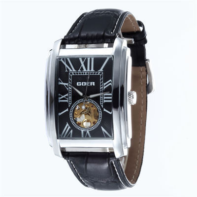 GOER European And American Leisure Square Automatic Men's Hollow Out Watch