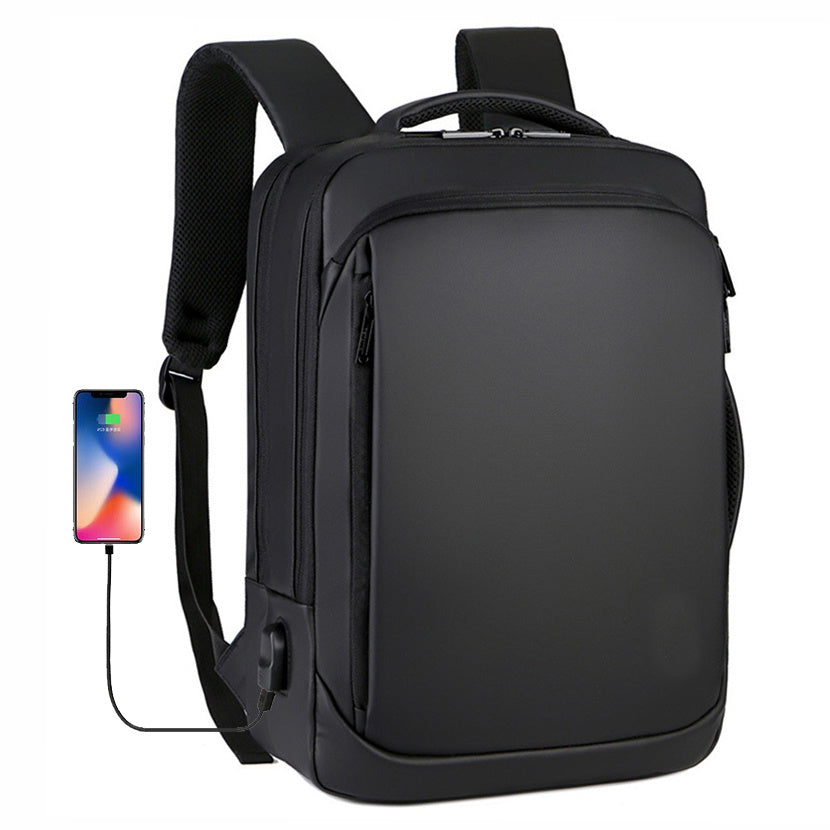 Men's Backpack Business USB Waterproof Simple Backpack