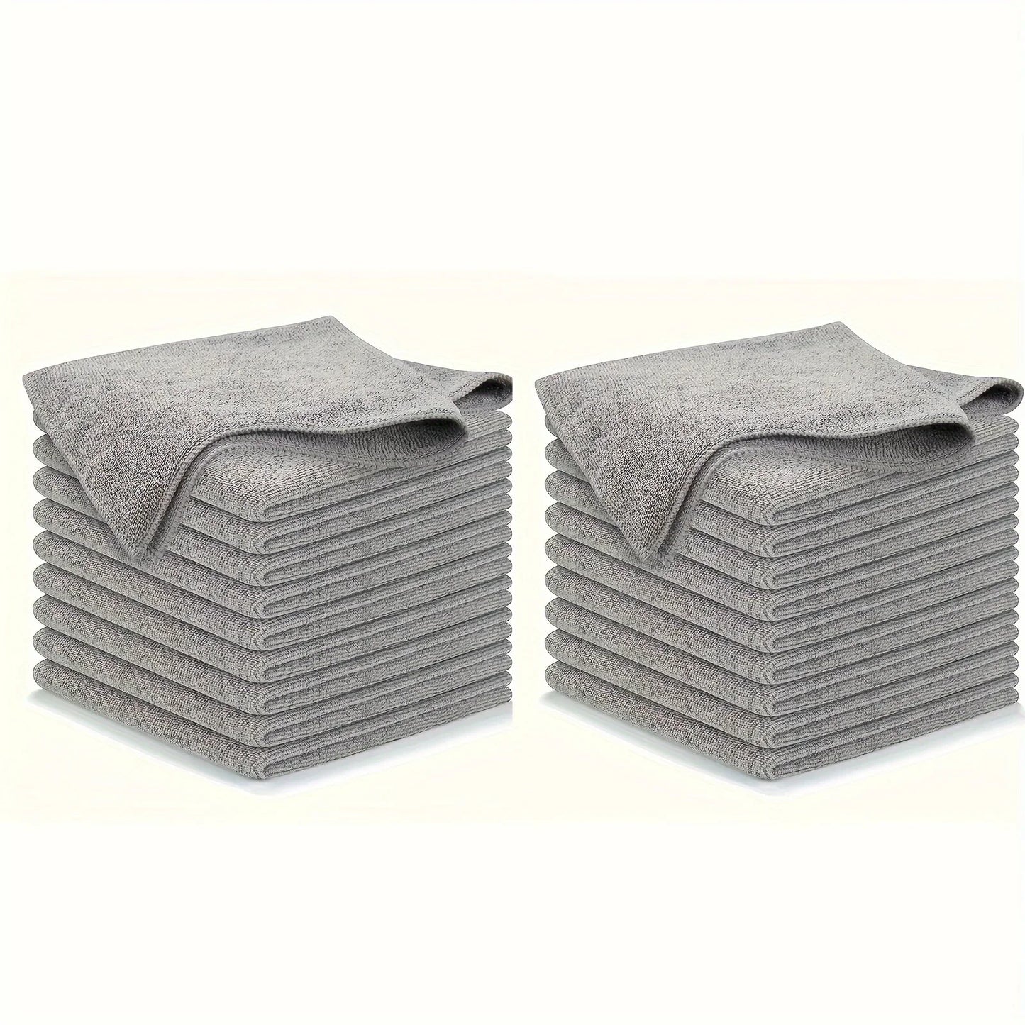 5/10/20pcs Ultra-fine Fiber Stain-removing Light Gray Cleaning Cloth Kitchen Towel