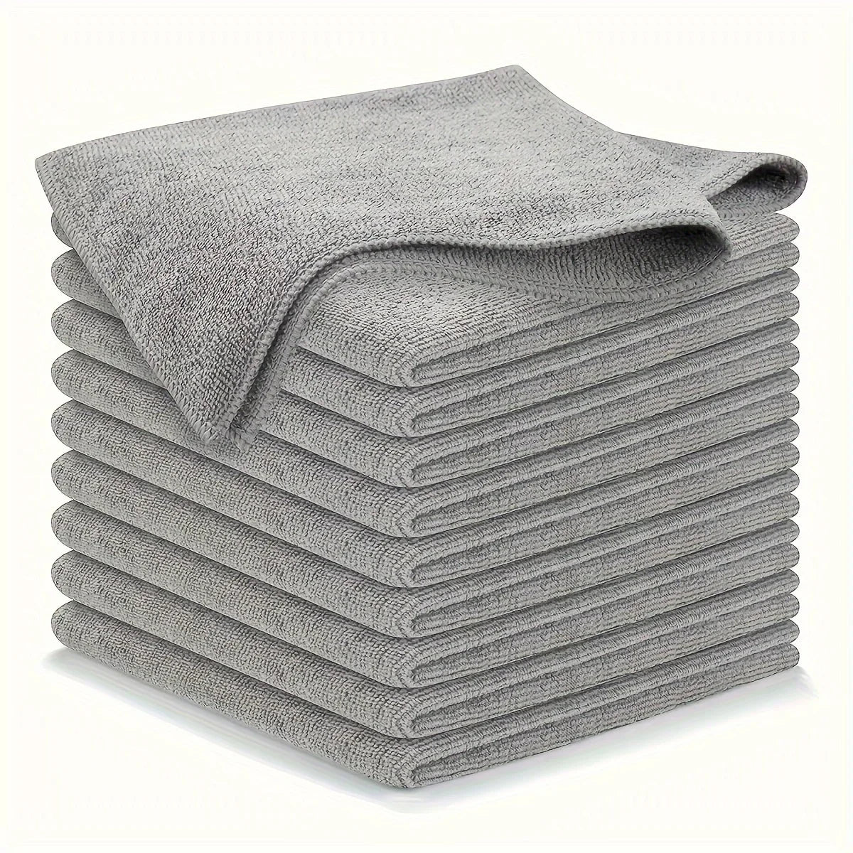 5/10/20pcs Ultra-fine Fiber Stain-removing Light Gray Cleaning Cloth Kitchen Towel