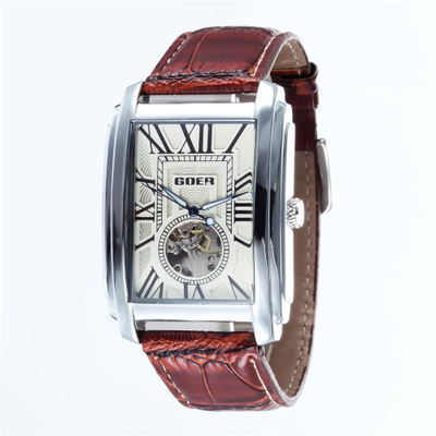 GOER European And American Leisure Square Automatic Men's Hollow Out Watch