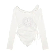 Sweet Cool Hot Girl Style Printed T-shirt Skirt Suit