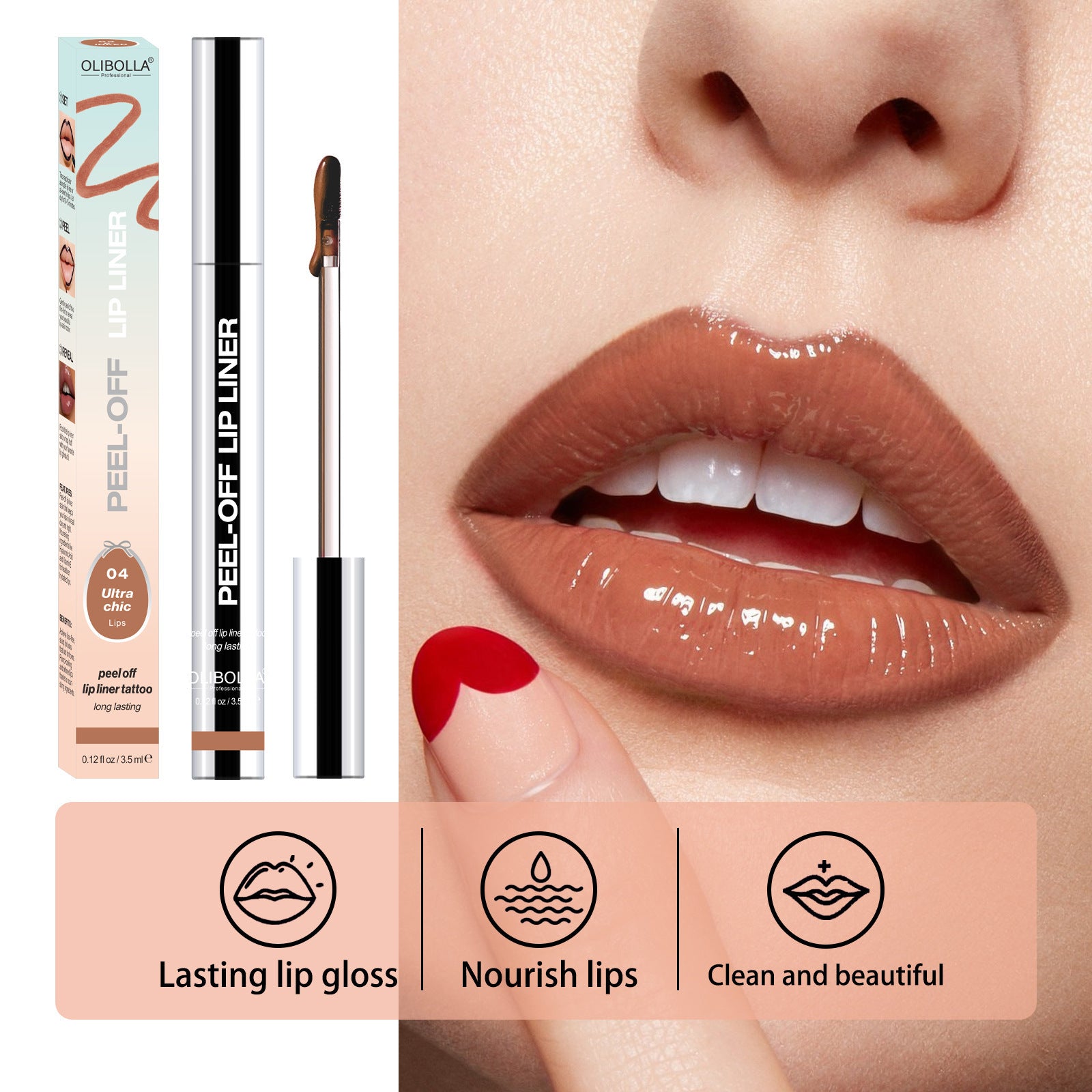 Non-transfer, long-lasting lip liner
