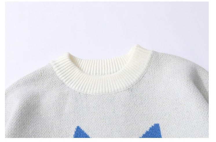 Jacquard Round Neck Sweater