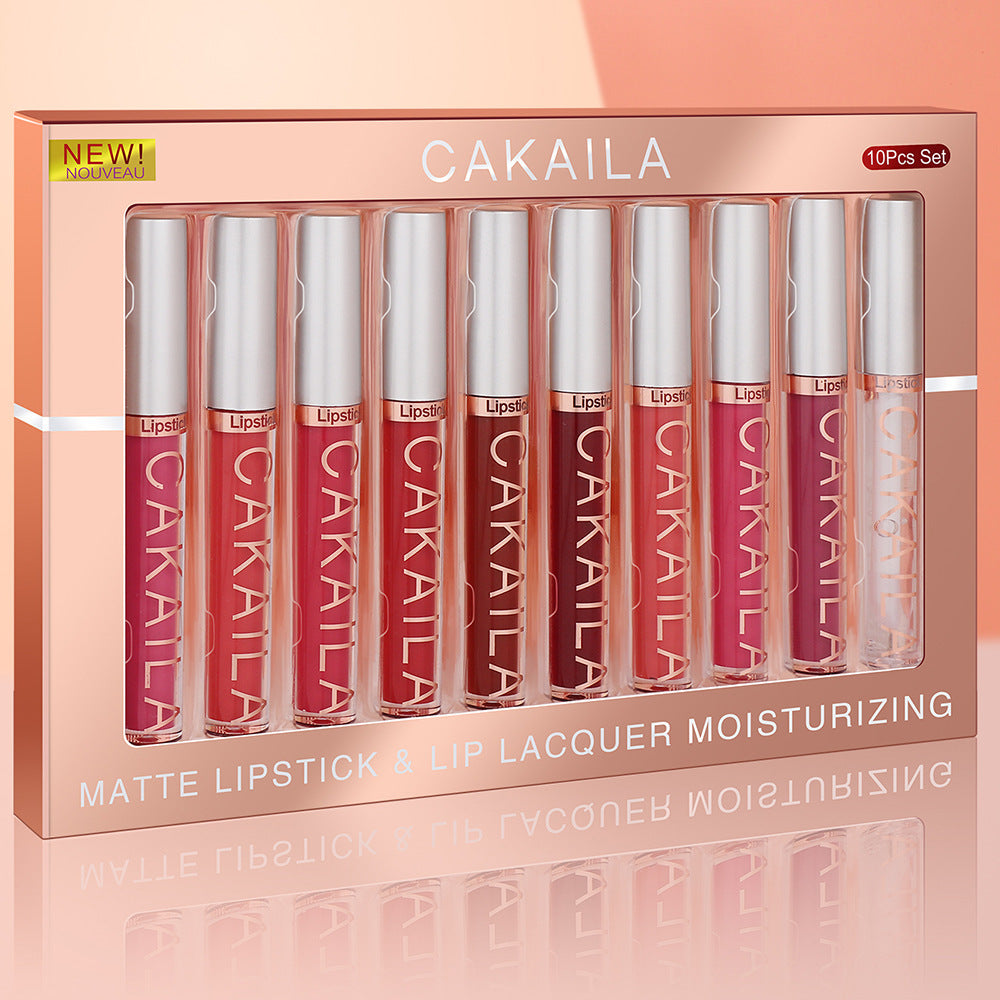 Matte lip gloss with staying power
