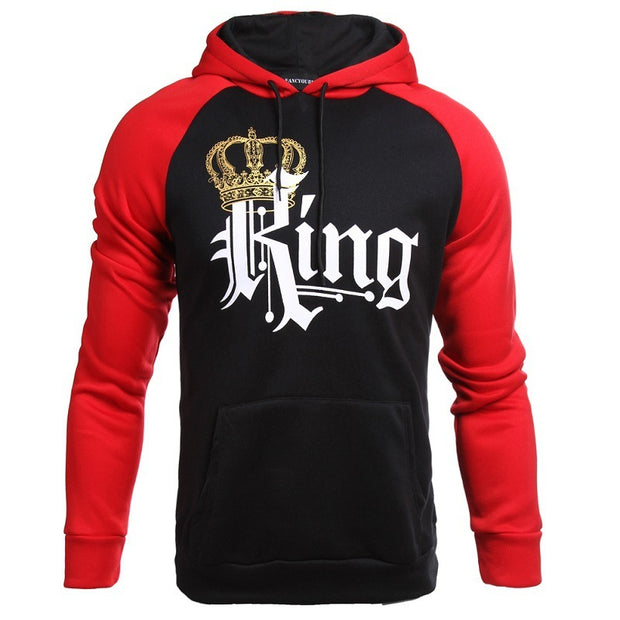 Couple Matching Hoodies with King and Queen Crown Print