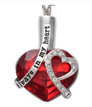 Heart-Shaped Memorial Perfume Bottle Pendant