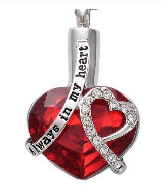Heart-Shaped Memorial Perfume Bottle Pendant