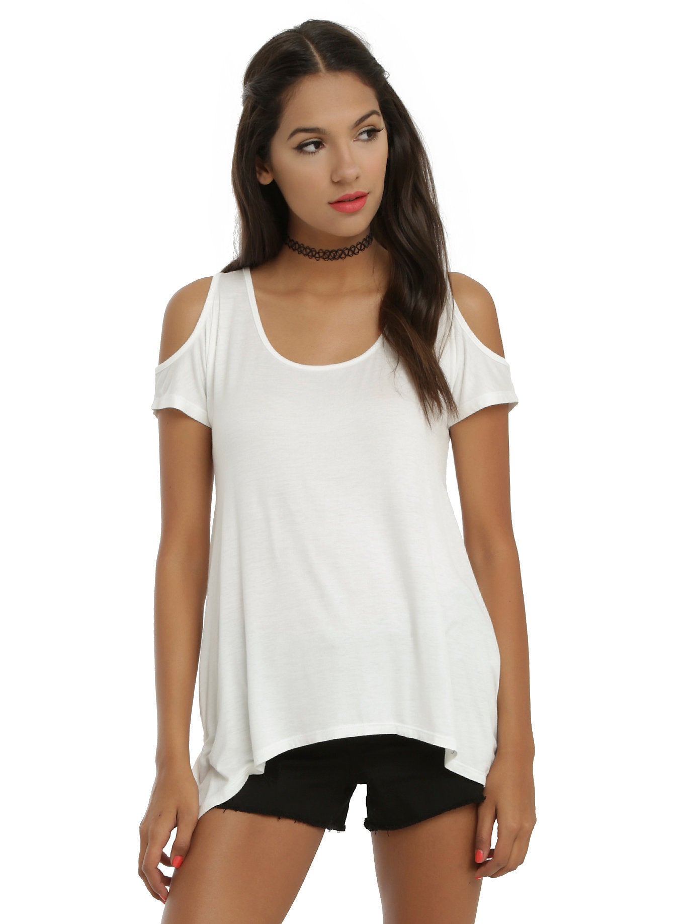 Wing print strapless T-shirt