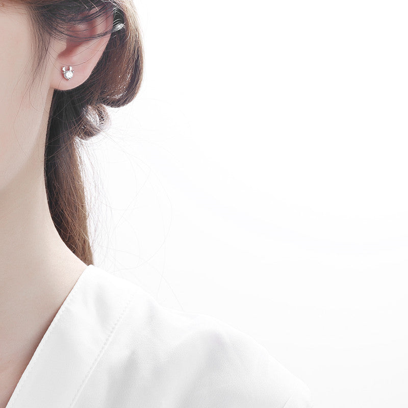 925 Sterling Silver Elk Stud Earrings