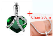 Heart-Shaped Memorial Perfume Bottle Pendant