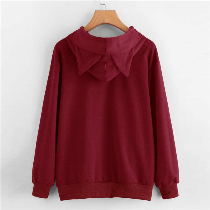 Long Hooded Plus-Velvet Pullover