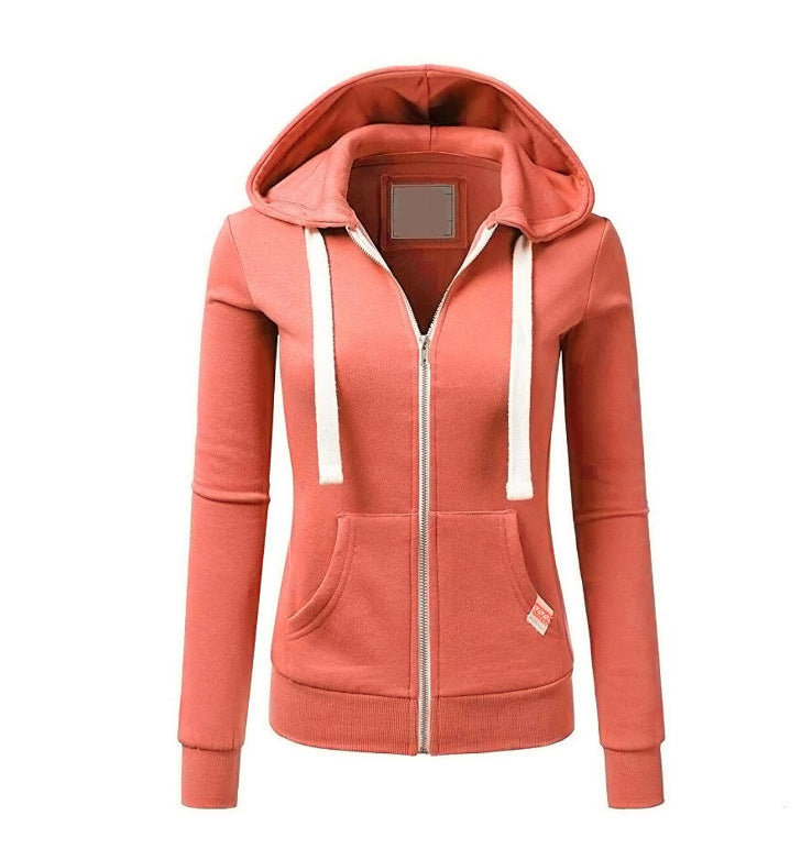 Women’s Slim Fit Zip Up Hoodie with Pockets