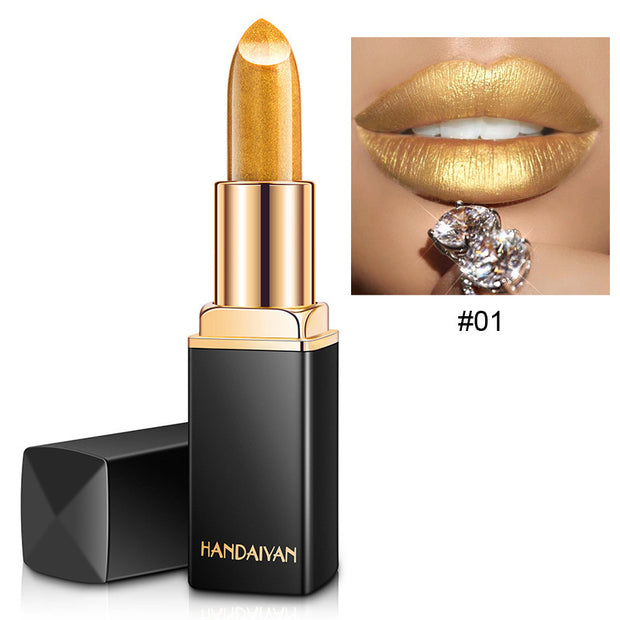 Metallic Pearl Lipstick – Shimmer & Smooth Wear