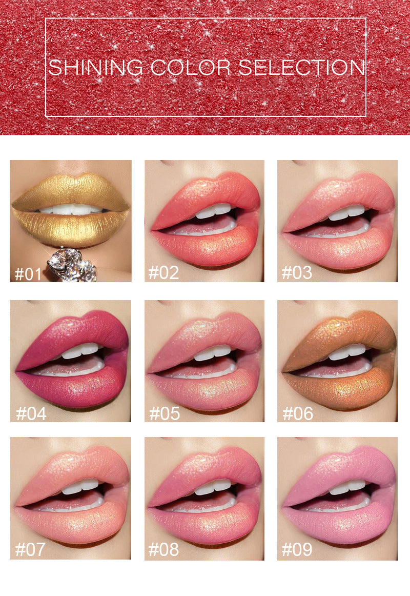 Metallic Pearl Lipstick – Shimmer & Smooth Wear