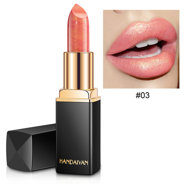 Metallic Pearl Lipstick – Shimmer & Smooth Wear