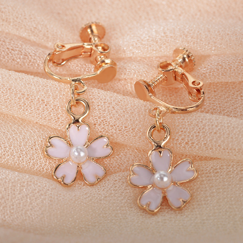 Ins Style Flower Alloy Earrings / Ear Clip