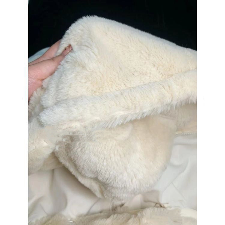 Loose Zip-Up Wool Collar Coat