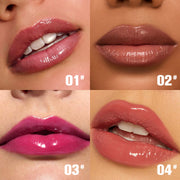 Hydrating lip gloss with floral touch