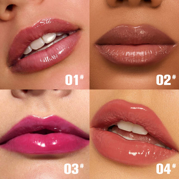 Hydrating lip gloss with floral touch