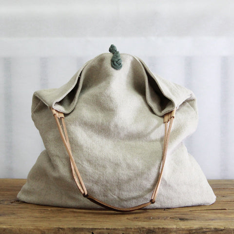 Casual Cotton-Linen Backpack