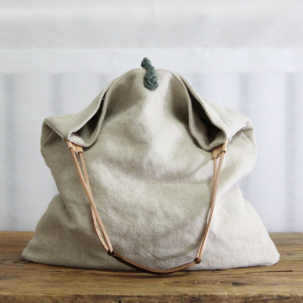 Casual Cotton-Linen Backpack
