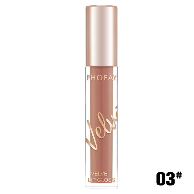 PHOFAY Velvet Lip Gloss – Soft-Matte Glide