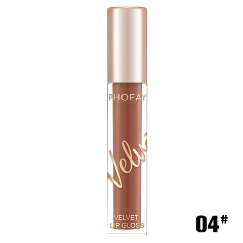 PHOFAY Velvet Lip Gloss – Soft-Matte Glide