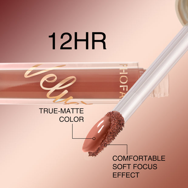 PHOFAY Velvet Lip Gloss – Soft-Matte Glide