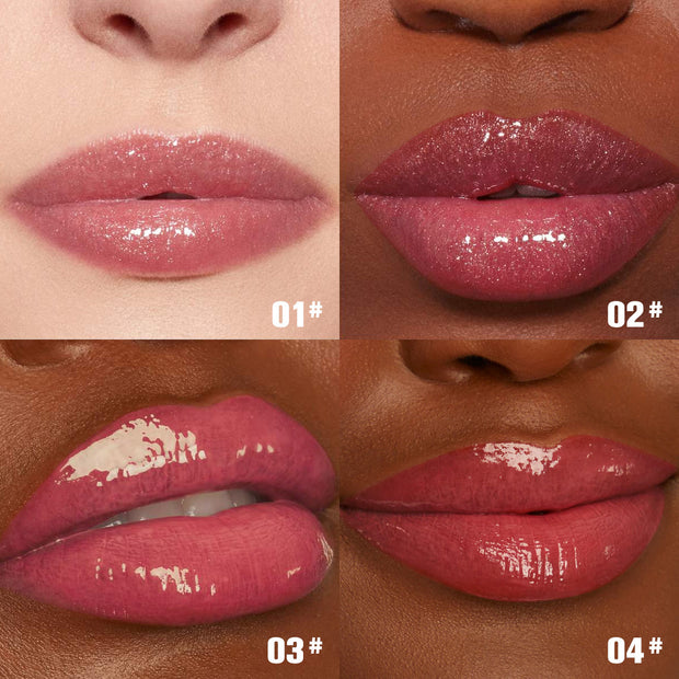 Glossy lips with a featherlight feel
