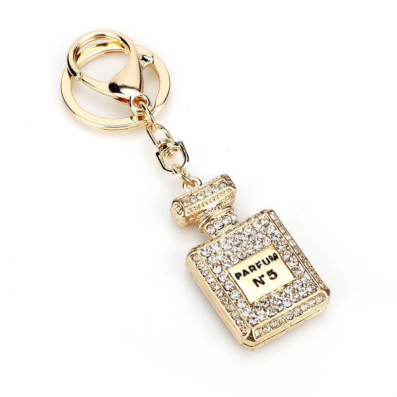 Crystal Perfume Bottle Keychain