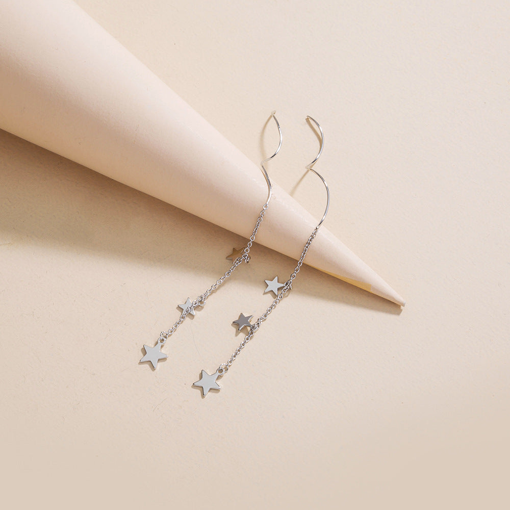 Geometric Copper Electroplated Earrings for Women