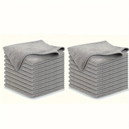 5/10/20pcs Ultra-fine Fiber Stain-removing Light Gray Cleaning Cloth Kitchen Towel