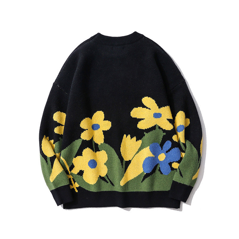 Jacquard Round Neck Sweater