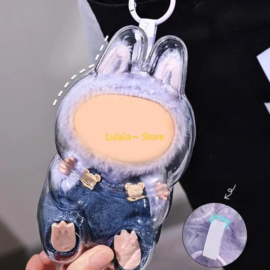 Scratch proof Figure Hanging Walking Model Clear Cover Display Case for LABUBU