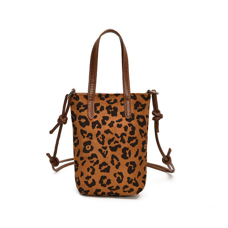 Retro Leopard Print Crossbody Phone Bag