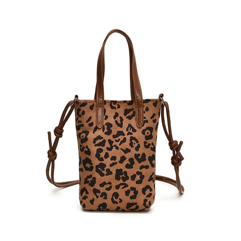 Retro Leopard Print Crossbody Phone Bag