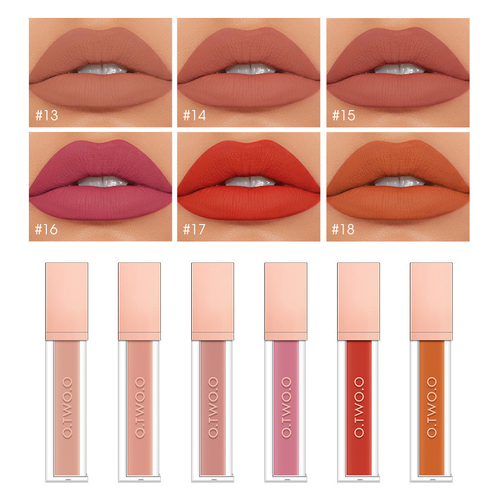 18-Color Fog Lip Glaze – Air-Matte