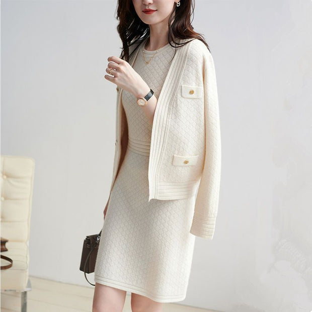 Women's Knitted Cardigan Skirt