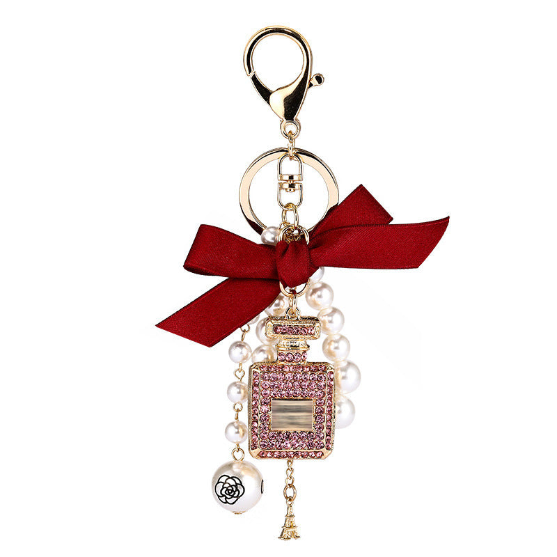 Crystal Perfume Bottle Keychain