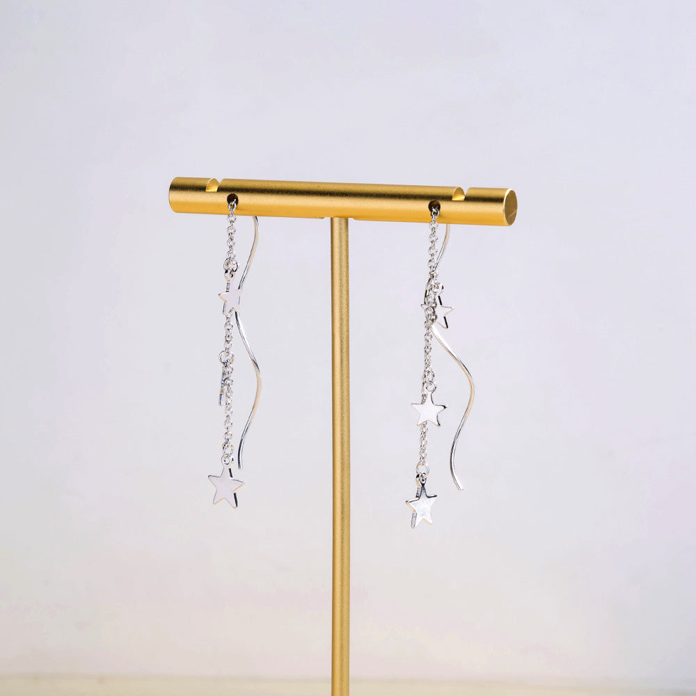 Geometric Copper Electroplated Earrings for Women