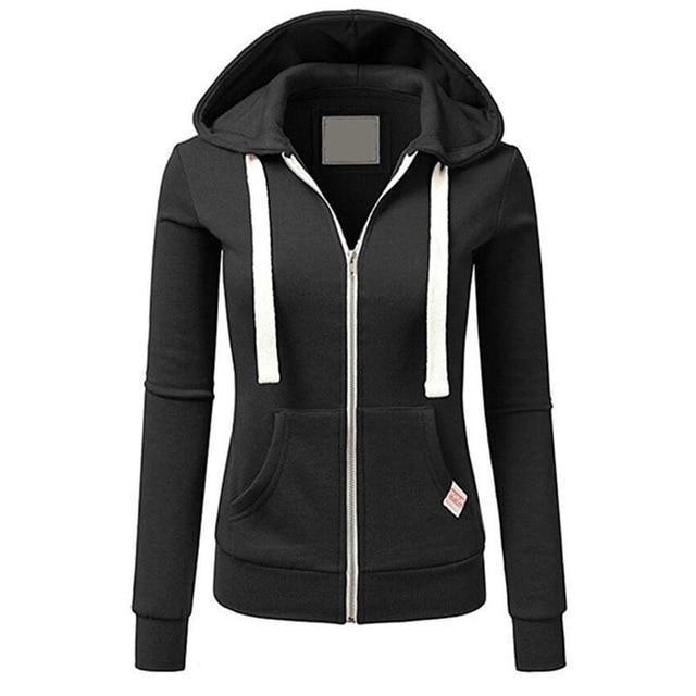 Women’s Slim Fit Zip Up Hoodie with Pockets