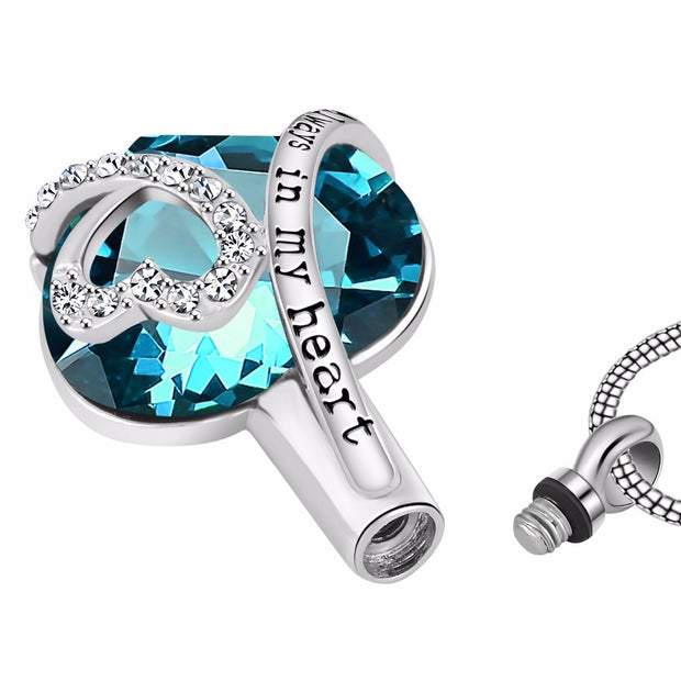Heart-Shaped Memorial Perfume Bottle Pendant