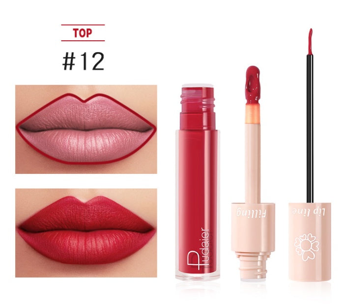 Pudaier Dual Lipstick & Lip Gloss in o