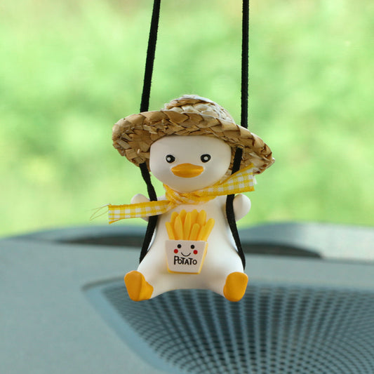 Cute Pendant Anime Little Duck Swing Hanging Car Ornaments