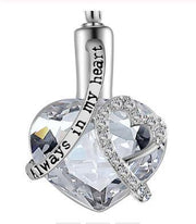 Heart-Shaped Memorial Perfume Bottle Pendant