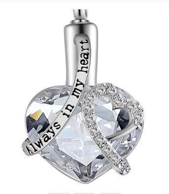 Heart-Shaped Memorial Perfume Bottle Pendant