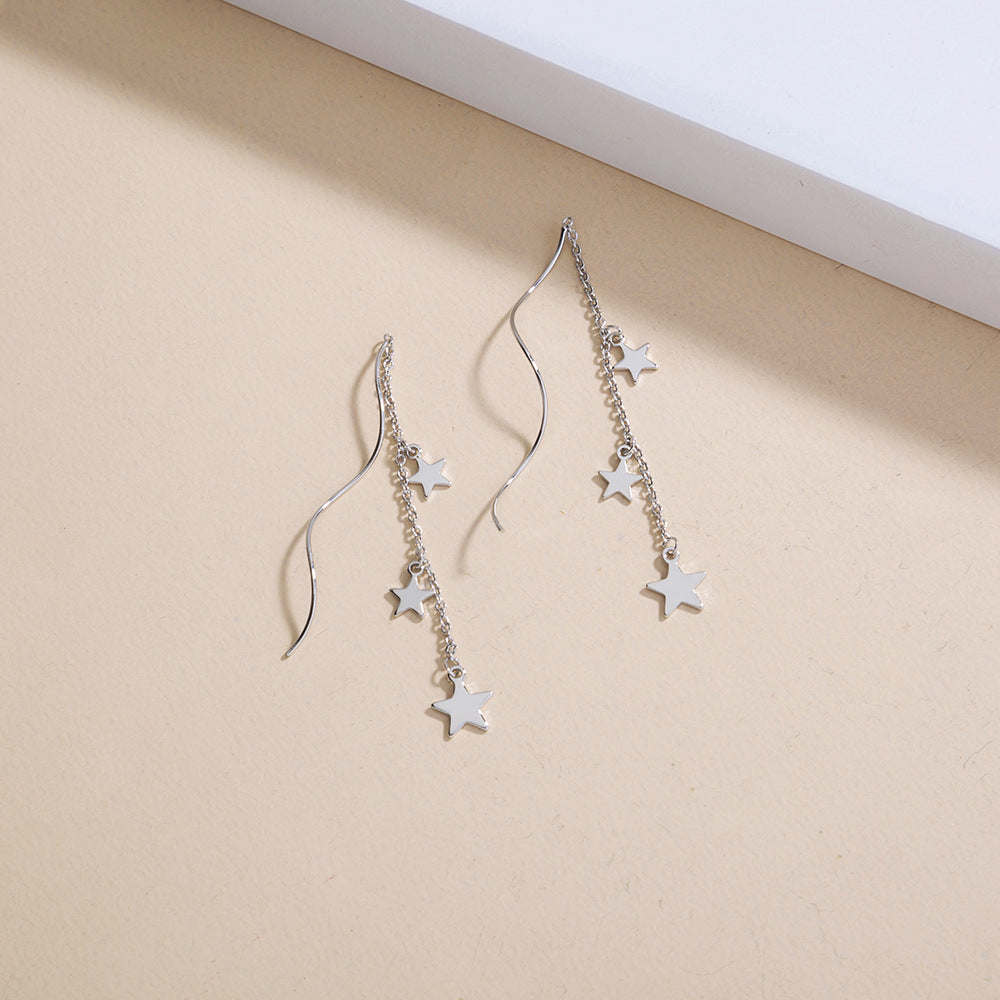 Geometric Copper Electroplated Earrings for Women