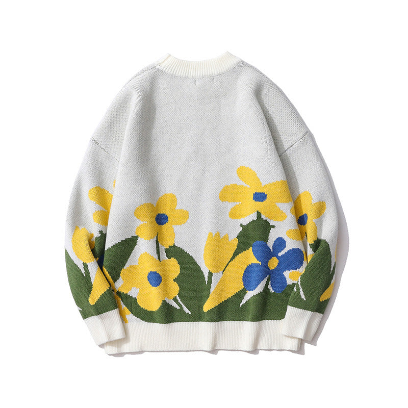 Jacquard Round Neck Sweater