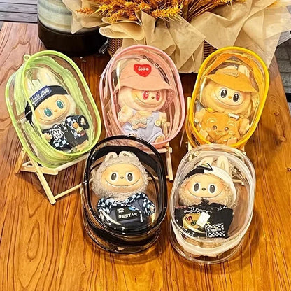 Labubu Clear Display Thickened Protective Storage PVC Materials Bag